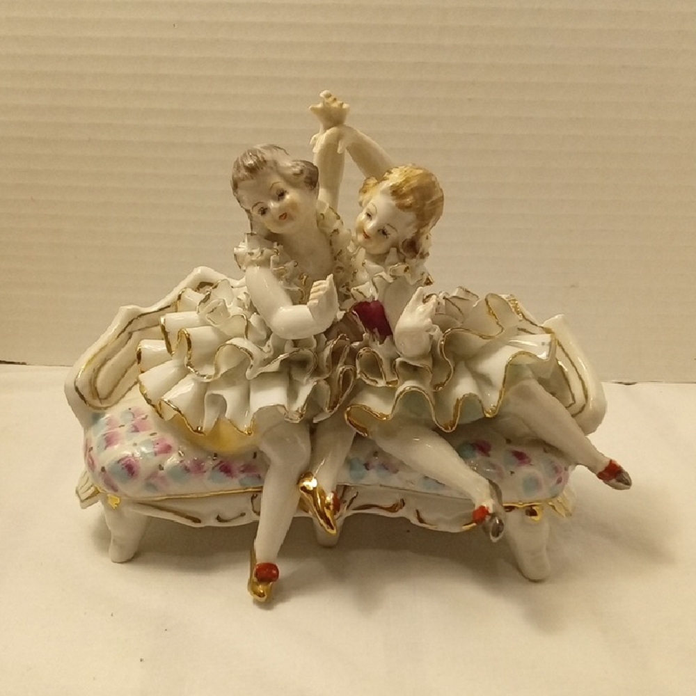 Wales Porcelain Ballerinas On Sofa